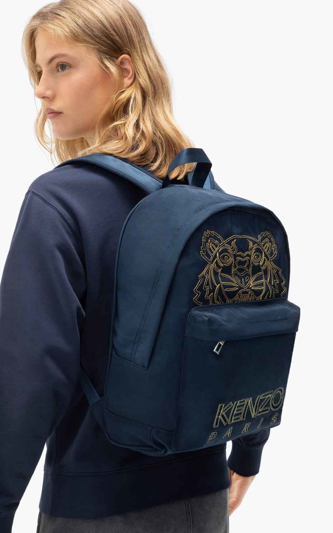 Kenzo Kampus 虎 リュック レディース ネイビー 青 - CTOBEI802